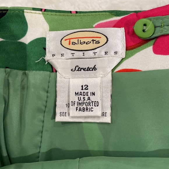 Talbots Petites NWT silk and cotton skirt. Size 12 - Picture 4 of 7